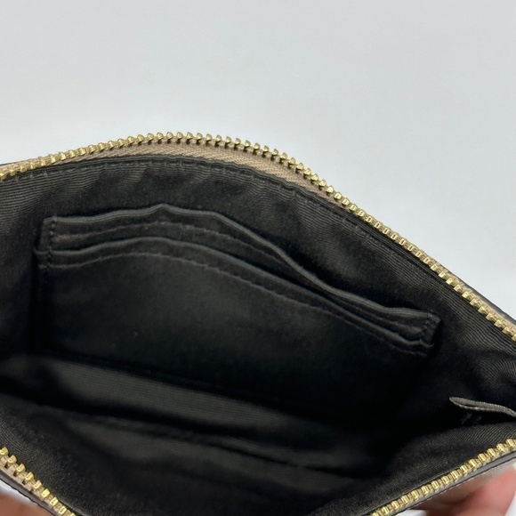 COACH Metallic Gold Corner Zip Wristlet NWOT